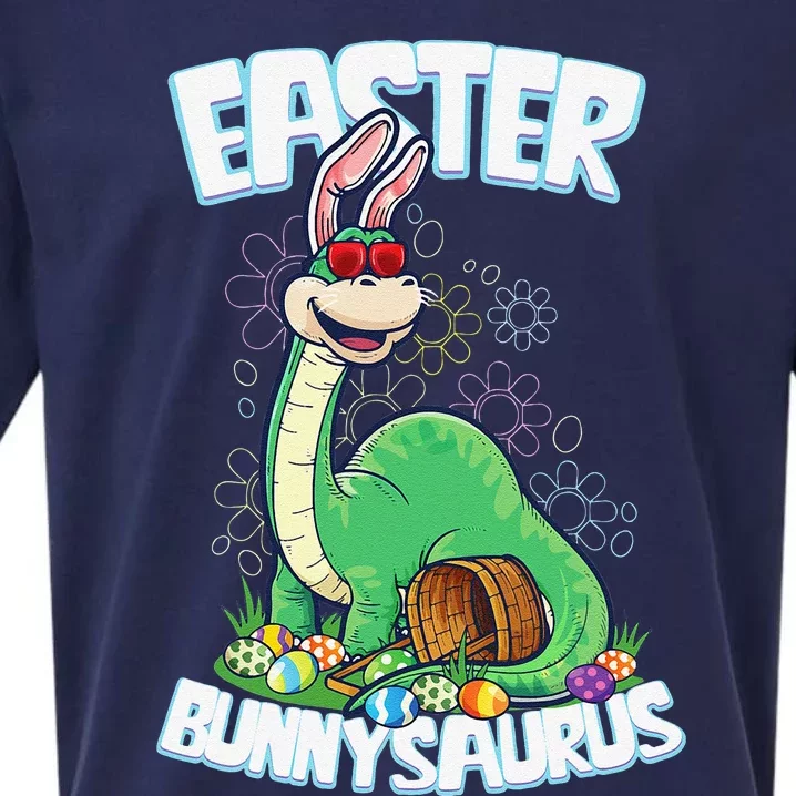 Easter Dinosaur Bunny Egg Hunt Brontosaurus Sueded Cloud Jersey T-Shirt