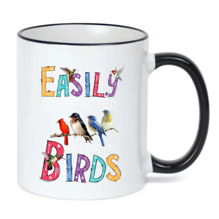 Easily Distracted By Birds Funny Bird Black Color Changing Mug