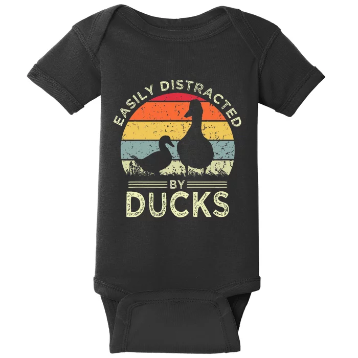 Easily Distracted By Ducks Baby Bodysuit