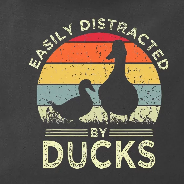 Easily Distracted By Ducks Zip Tote Bag