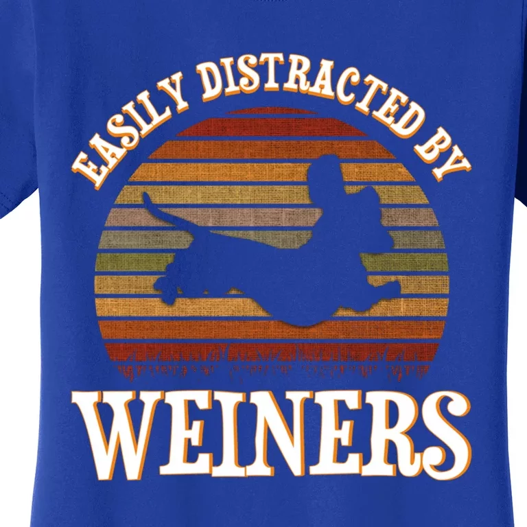 Easily Distracted By Weiners Dachshund Lovers Wiener Lovers Cool Gift Women's T-Shirt