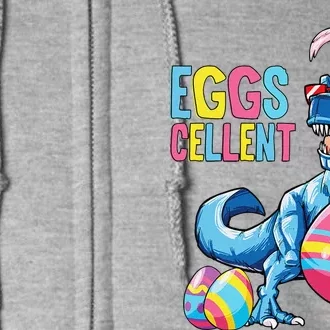 Easter Dinosaur Bunny T Rex Eggs Cellent Full Zip Hoodie