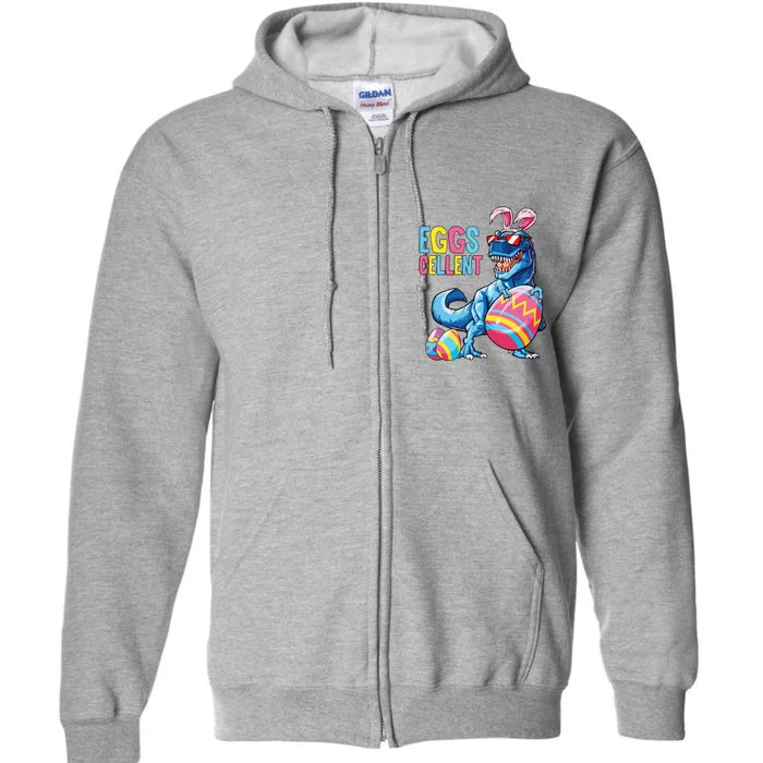 Easter Dinosaur Bunny T Rex Eggs Cellent Full Zip Hoodie