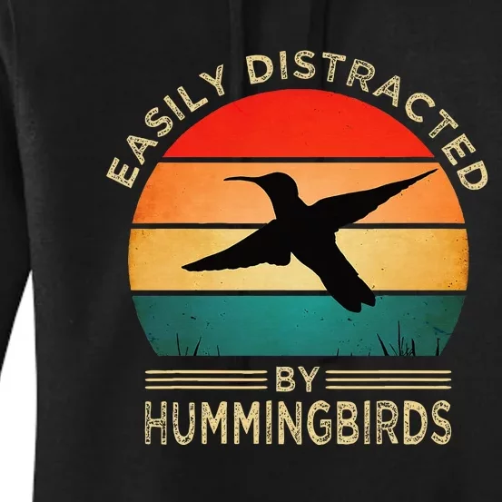 Easily Distracted By Hummingbirds Women's Pullover Hoodie