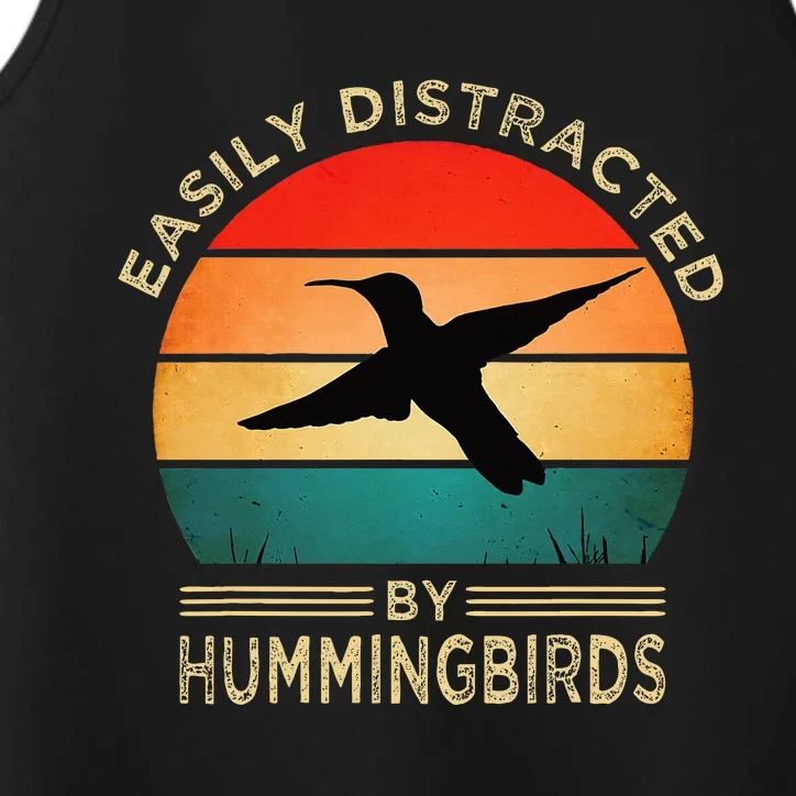 Easily Distracted By Hummingbirds Performance Tank