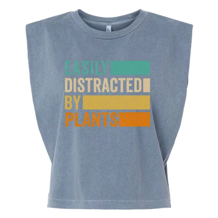 Easily Distracted By Plants Garment-Dyed Women's Muscle Tee