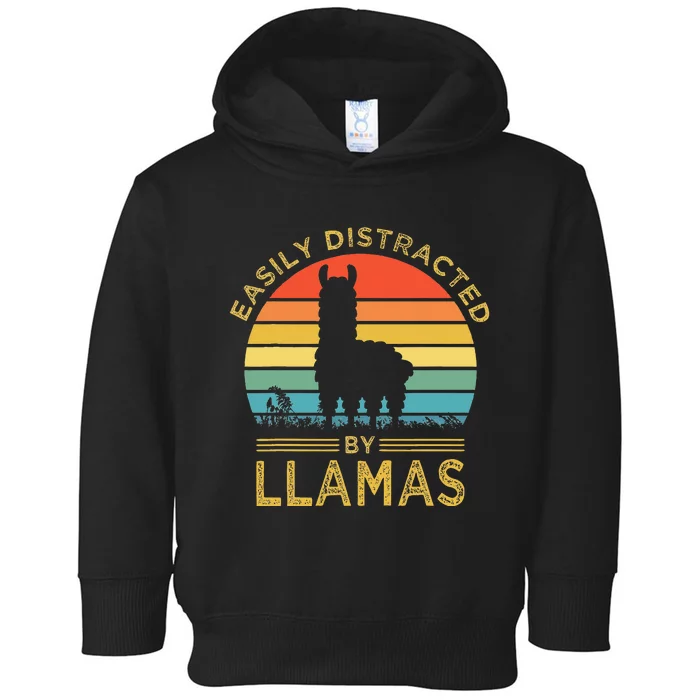 Easily Distracted By Llamas Toddler Hoodie