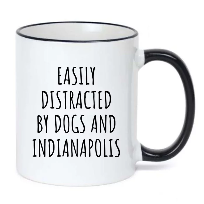 Easily Distracted By Dogs And Indianapolis Gift Black Color Changing Mug