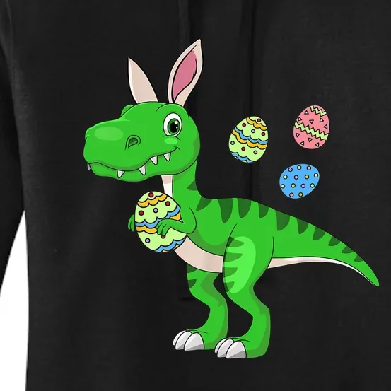 Easter Dinosaur Boy Bunny Easter Basket Stuffers Women's Pullover Hoodie