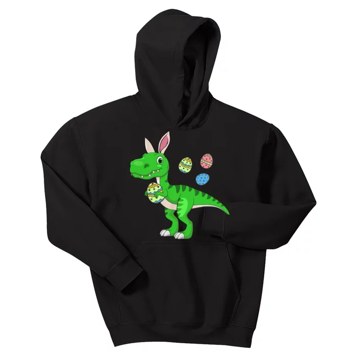 Easter Dinosaur Boy Bunny Easter Basket Stuffers Kids Hoodie