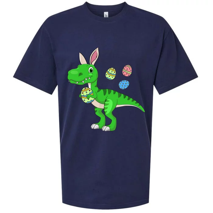 Easter Dinosaur Boy Bunny Easter Basket Stuffers Sueded Cloud Jersey T-Shirt