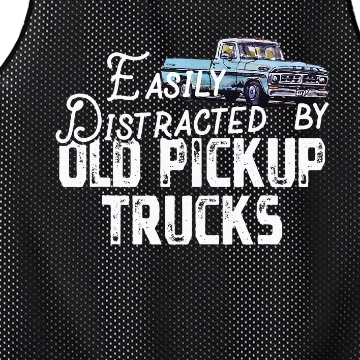 Easily Distracted By Old Pickup Trucks Cute Trucker Mesh Reversible Basketball Jersey Tank