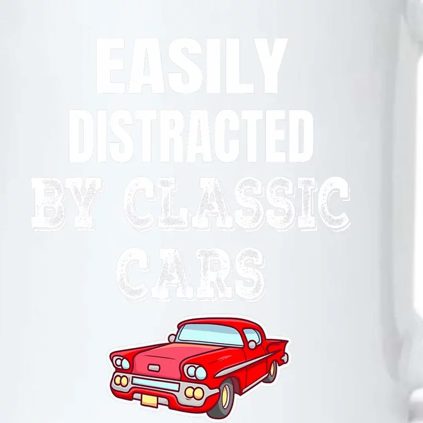 Easily Distracted By Classic Cars Black Color Changing Mug