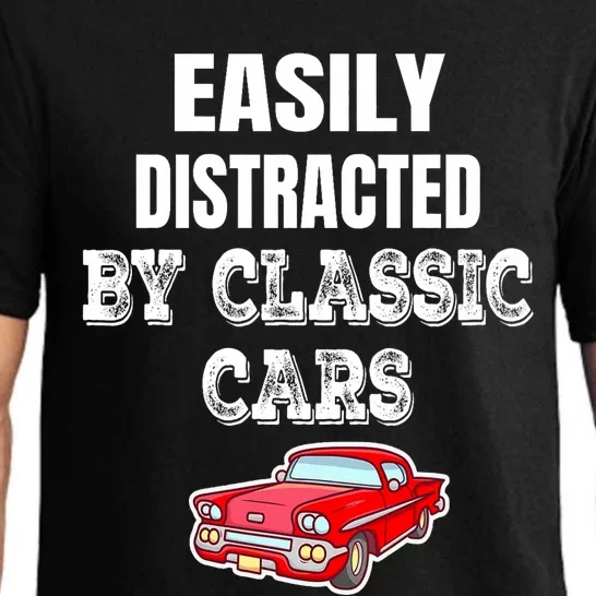 Easily Distracted By Classic Cars Pajama Set