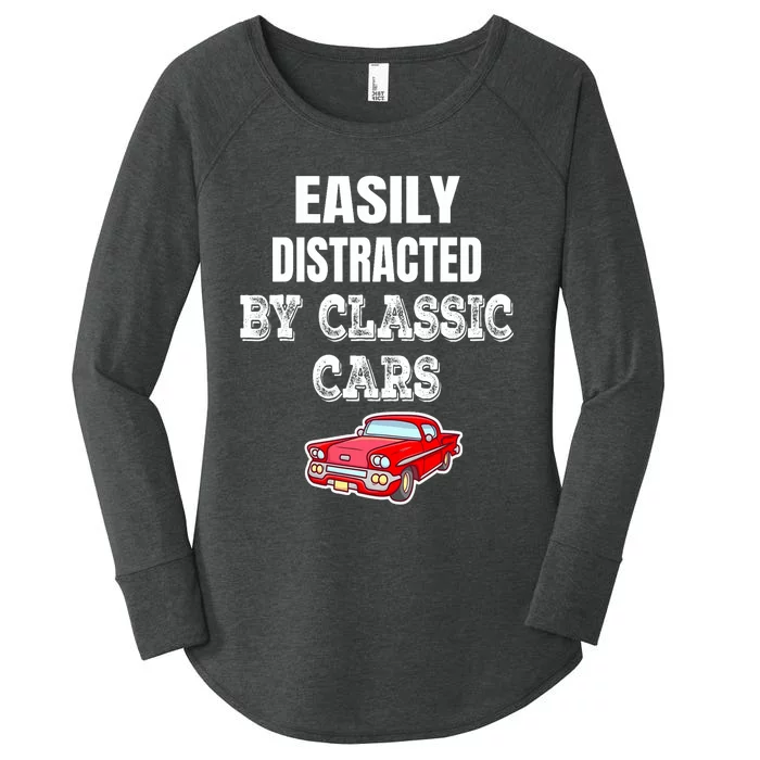 Easily Distracted By Classic Cars Women's Perfect Tri Tunic Long Sleeve Shirt