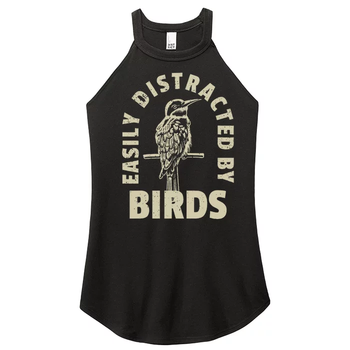 Easily Distracted By Birds Women’s Perfect Tri Rocker Tank