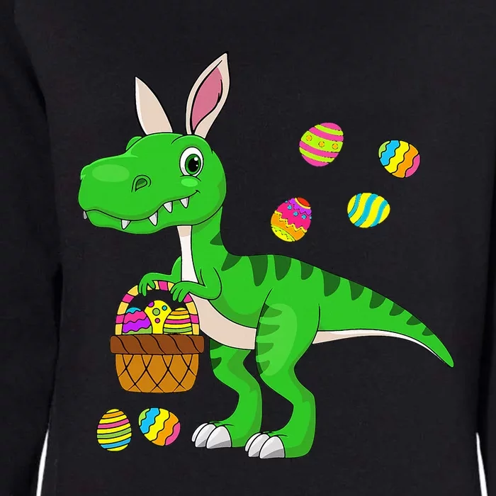 Easter Dinosaur Bunny Ears Easter Basket Stuffers Womens California Wash Sweatshirt