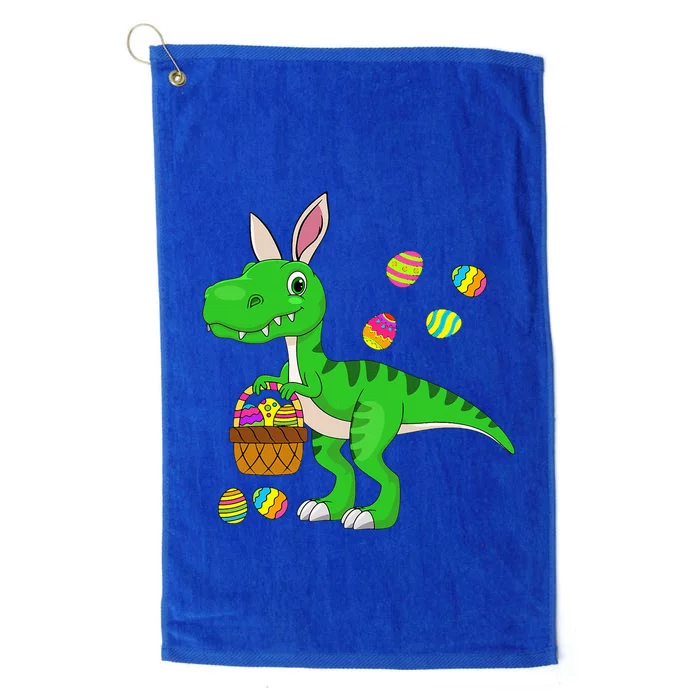 Easter Dinosaur Bunny Ears Easter Basket Stuffers Platinum Collection Golf Towel