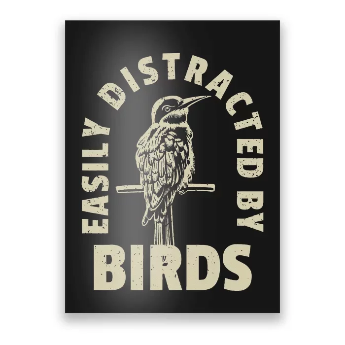 Easily Distracted By Birds Poster