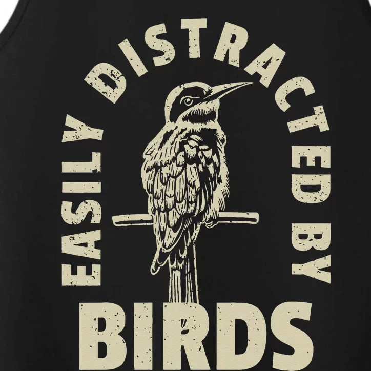 Easily Distracted By Birds Performance Tank