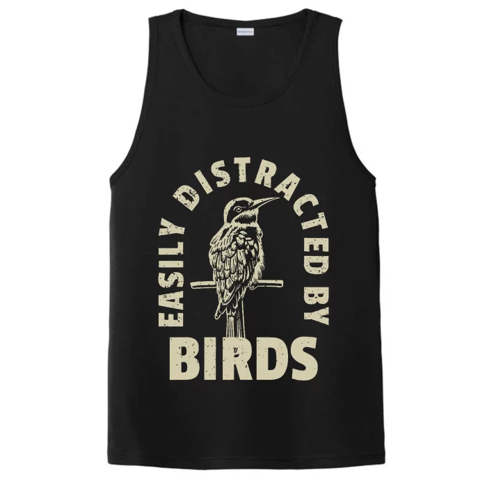 Easily Distracted By Birds Performance Tank