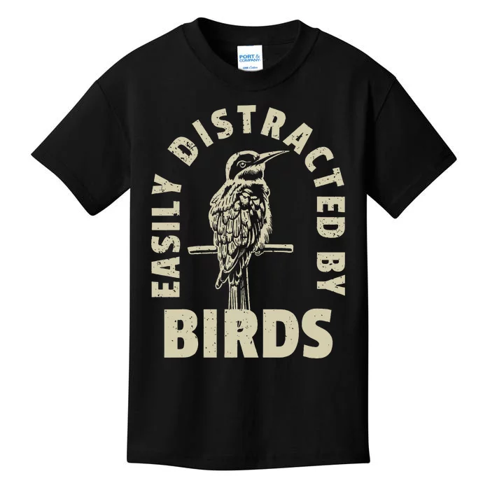 Easily Distracted By Birds Kids T-Shirt