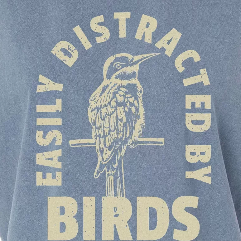 Easily Distracted By Birds Garment-Dyed Women's Muscle Tee