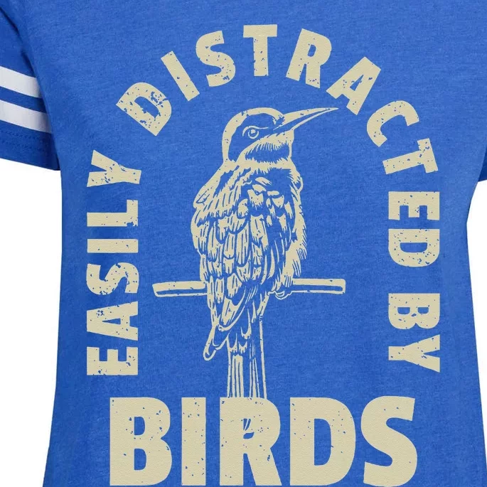 Easily Distracted By Birds Enza Ladies Jersey Football T-Shirt