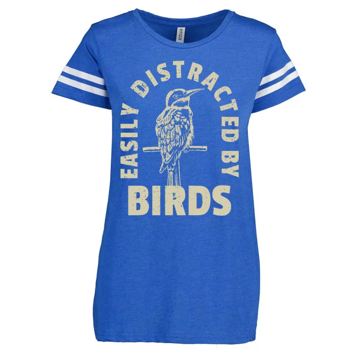 Easily Distracted By Birds Enza Ladies Jersey Football T-Shirt