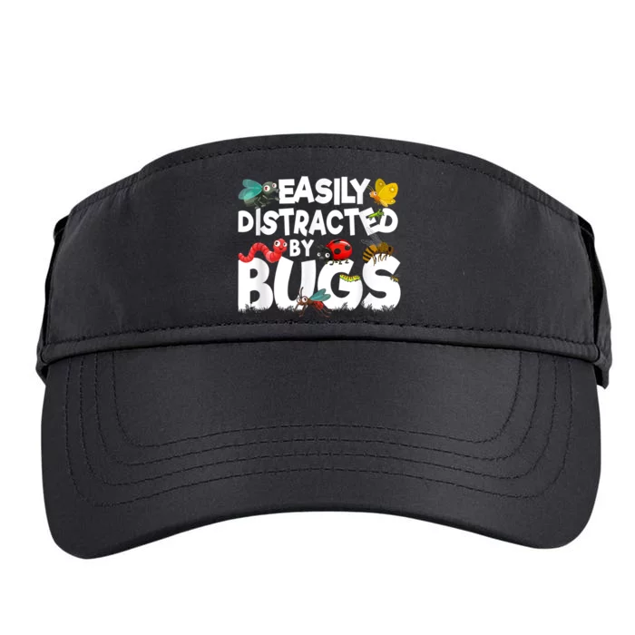 Easily Distracted By Bugs Insect Science Bug Adult Drive Performance Visor