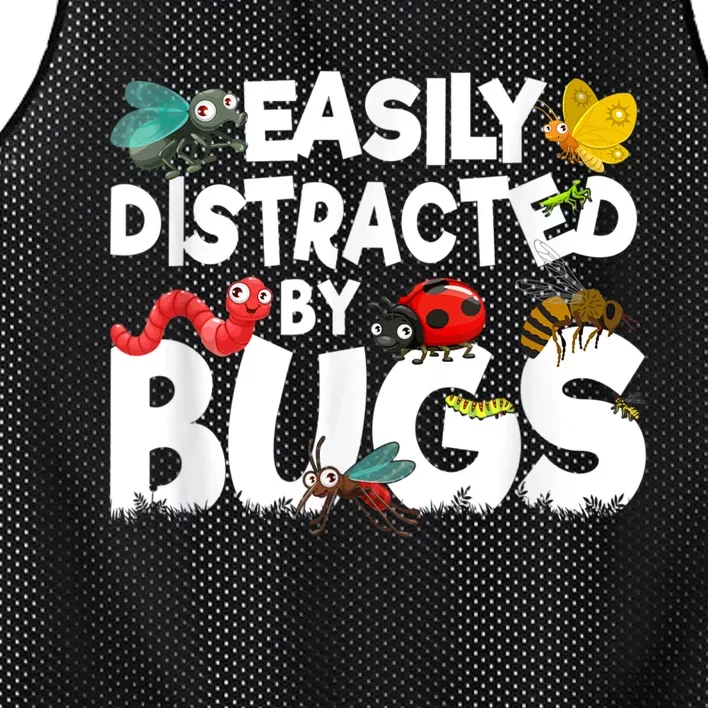 Easily Distracted By Bugs Insect Science Bug Mesh Reversible Basketball Jersey Tank