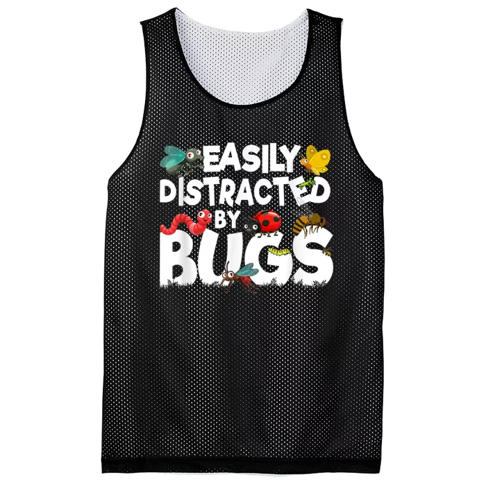 Easily Distracted By Bugs Insect Science Bug Mesh Reversible Basketball Jersey Tank