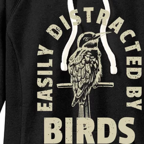 Easily Distracted By Birds Women's Fleece Hoodie