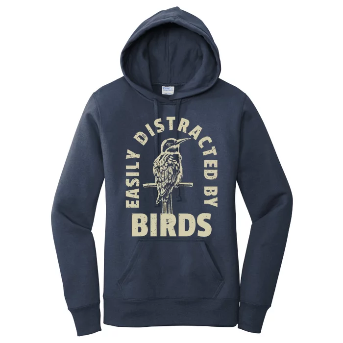 Easily Distracted By Birds Women's Pullover Hoodie