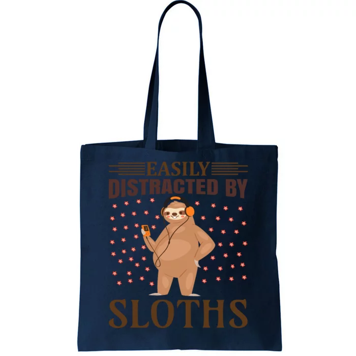 Eaisly Distracted By Sloths Tote Bag