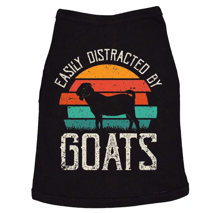 Easily Distracted By Goats Funny Jokes Sarcastic Doggie Tank