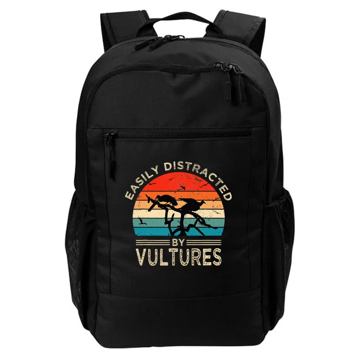 Easily Distracted By Vultures Vintage Funny Vulture Daily Commute Backpack