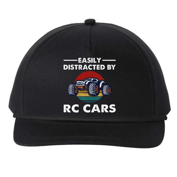 Easily Distracted By RC Cars RC Car Racing Lover Enthusiasts Snapback Five-Panel Rope Hat