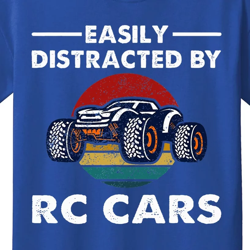 Easily Distracted By RC Cars RC Car Racing Lover Enthusiasts Kids T-Shirt