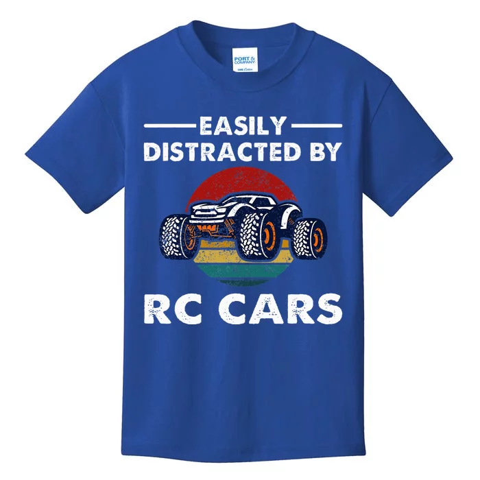 Easily Distracted By RC Cars RC Car Racing Lover Enthusiasts Kids T-Shirt