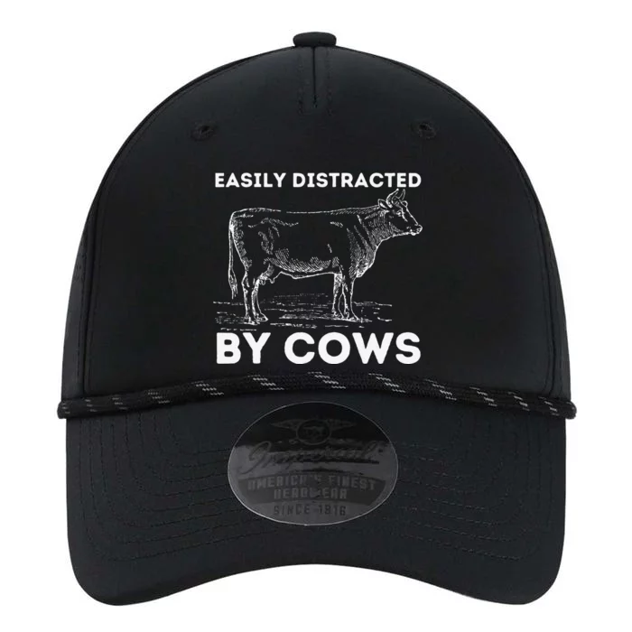 Easily Distracted By Cows Lover Famer Cattle Ranch Performance The Dyno Cap