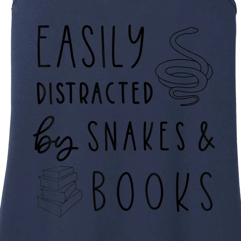 Easily Distracted By Snakes & Book Ladies Essential Tank