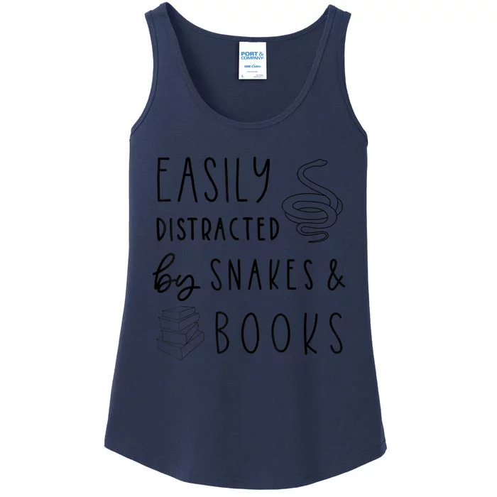 Easily Distracted By Snakes & Book Ladies Essential Tank