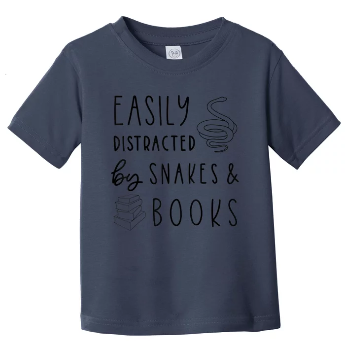 Easily Distracted By Snakes & Book Toddler T-Shirt