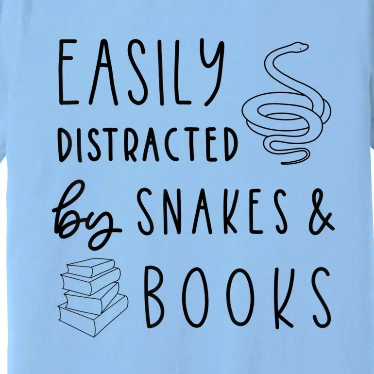 Easily Distracted By Snakes & Book Premium T-Shirt