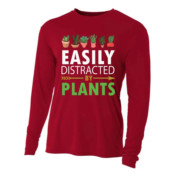 Easily Distracted By Plants Cooling Performance Long Sleeve Crew