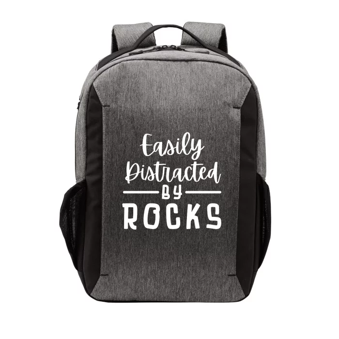 Easily Distracted By Rocks Geology Collecting Lovers Vector Backpack