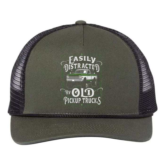 Easily Distracted By Old Pickup Trucks Easily Distracted By Retro Rope Trucker Hat Cap