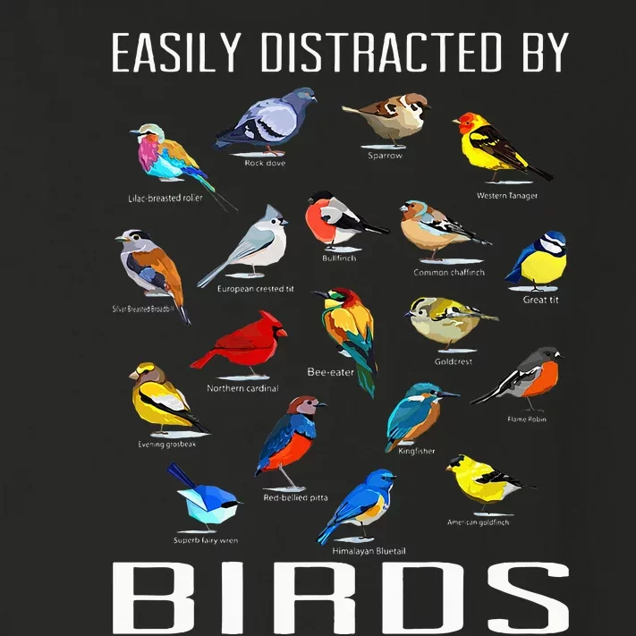 Easily Distracted By Birds Birdwatching Lover Birdwatcher Toddler Long Sleeve Shirt