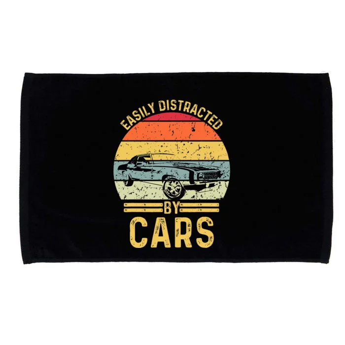 Easily Distracted By Cars Automobile Car Lover Microfiber Hand Towel